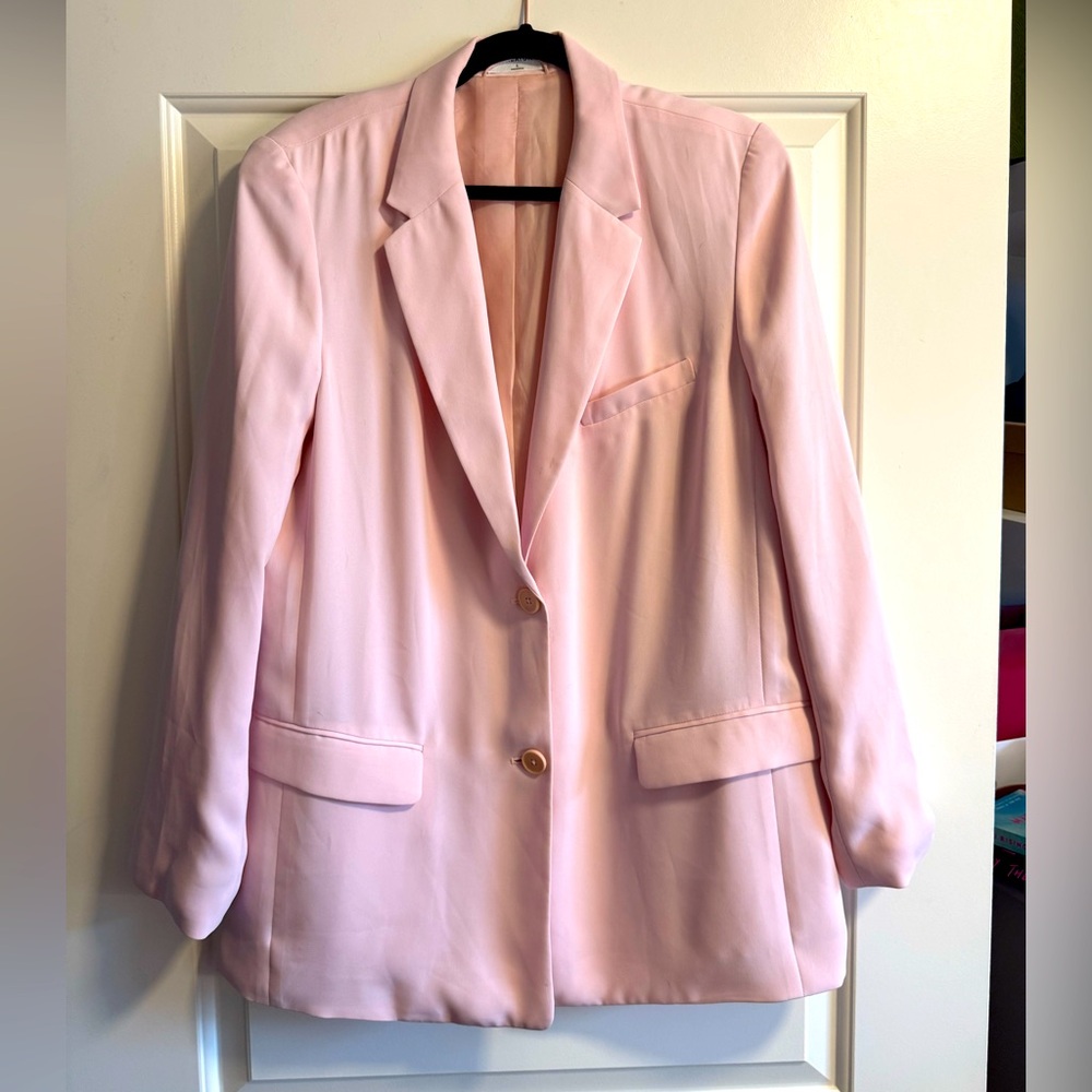 Aritzia Babaton Pink Boyfriend Blazer